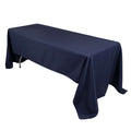 Premium Polyester 60"x126" Rectangle Tablecloth Navy Blue - Stain - Resistant 220GSM Finish Table Cover - Bell Racket Store