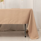 Premium Polyester 60"x126" Rectangle Tablecloth Nude - Stain - Resistant 220GSM Finish Table Cover - Bell Racket Store