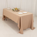 Premium Polyester 60"x126" Rectangle Tablecloth Nude - Stain - Resistant 220GSM Finish Table Cover - Bell Racket Store