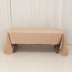 Premium Polyester 60"x126" Rectangle Tablecloth Nude - Stain - Resistant 220GSM Finish Table Cover - Bell Racket Store