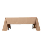 Premium Polyester 60"x126" Rectangle Tablecloth Nude - Stain - Resistant 220GSM Finish Table Cover - Bell Racket Store