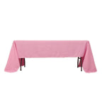 Premium Polyester 60"x126" Rectangle Tablecloth Pink - Stain - Resistant 220GSM Finish Table Cover - Bell Racket Store
