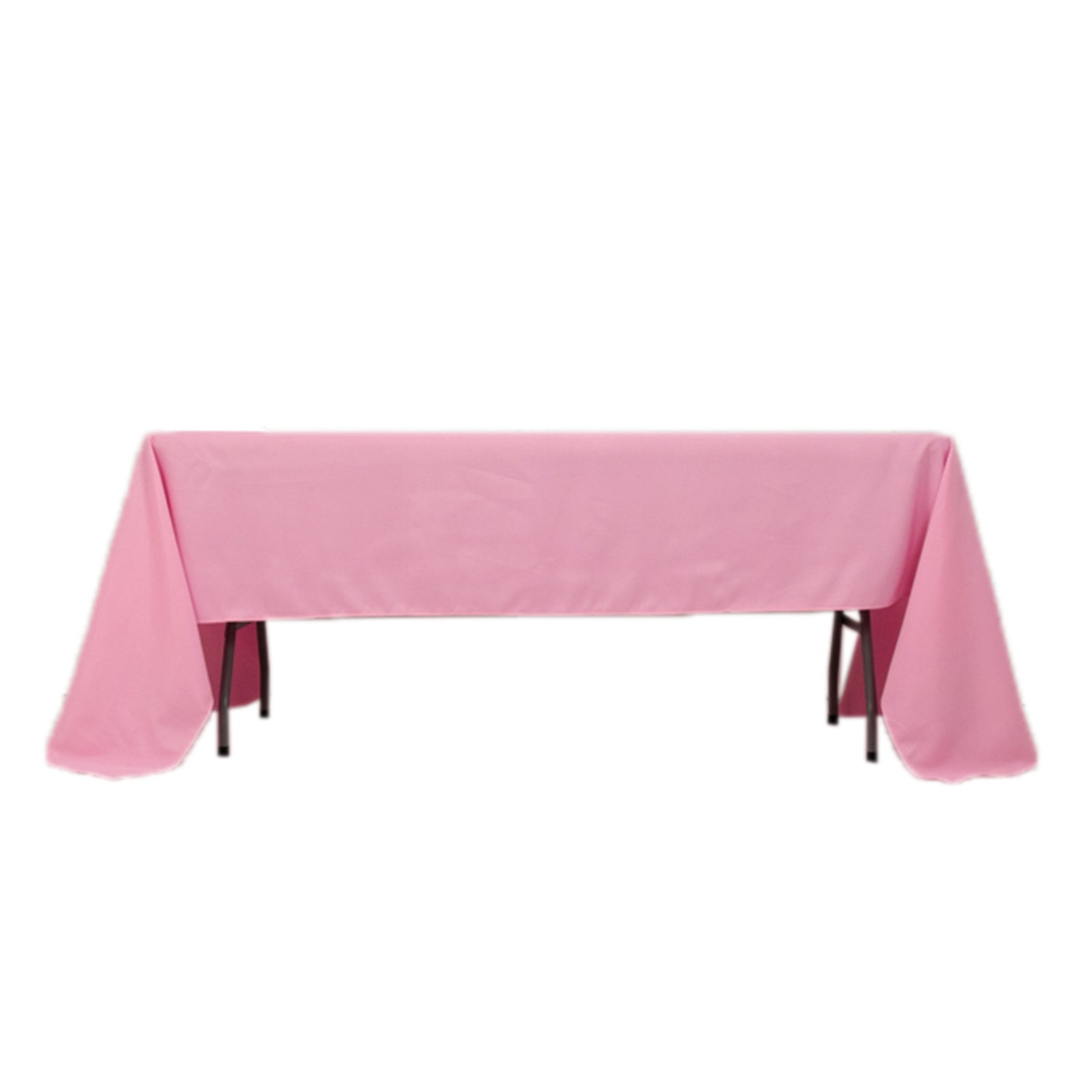 Premium Polyester 60"x126" Rectangle Tablecloth Pink - Stain - Resistant 220GSM Finish Table Cover - Bell Racket Store
