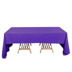 Premium Polyester 60"x126" Rectangle Tablecloth Purple - Stain - Resistant 220GSM Finish Table Cover - Bell Racket Store