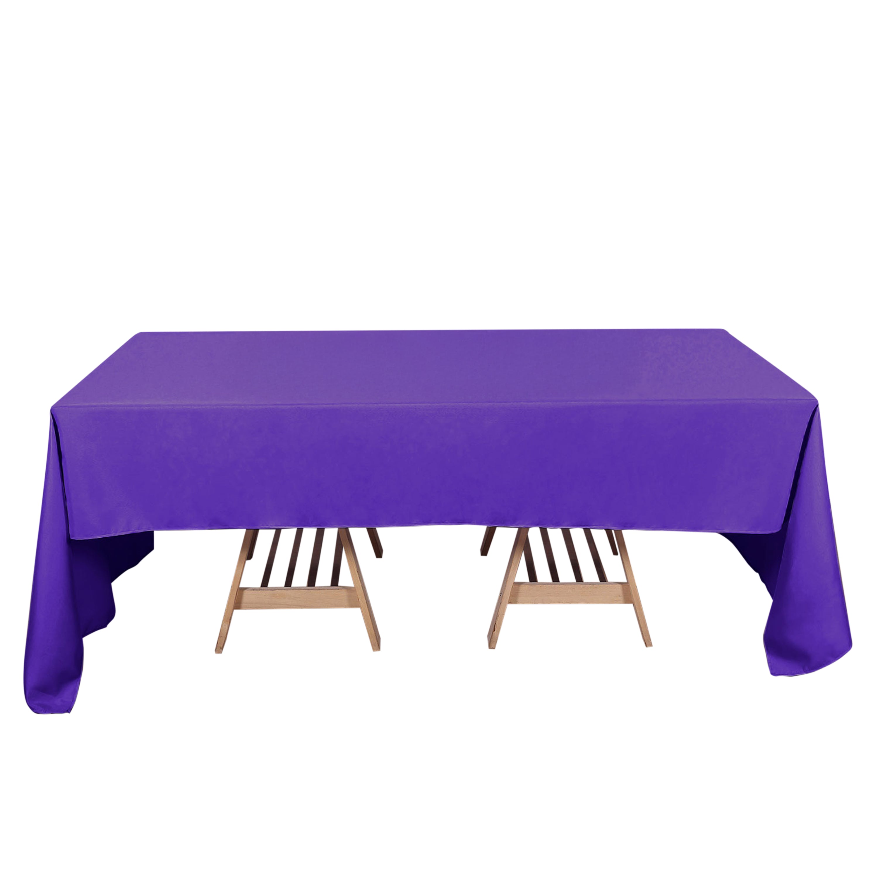 Premium Polyester 60"x126" Rectangle Tablecloth Purple - Stain - Resistant 220GSM Finish Table Cover - Bell Racket Store