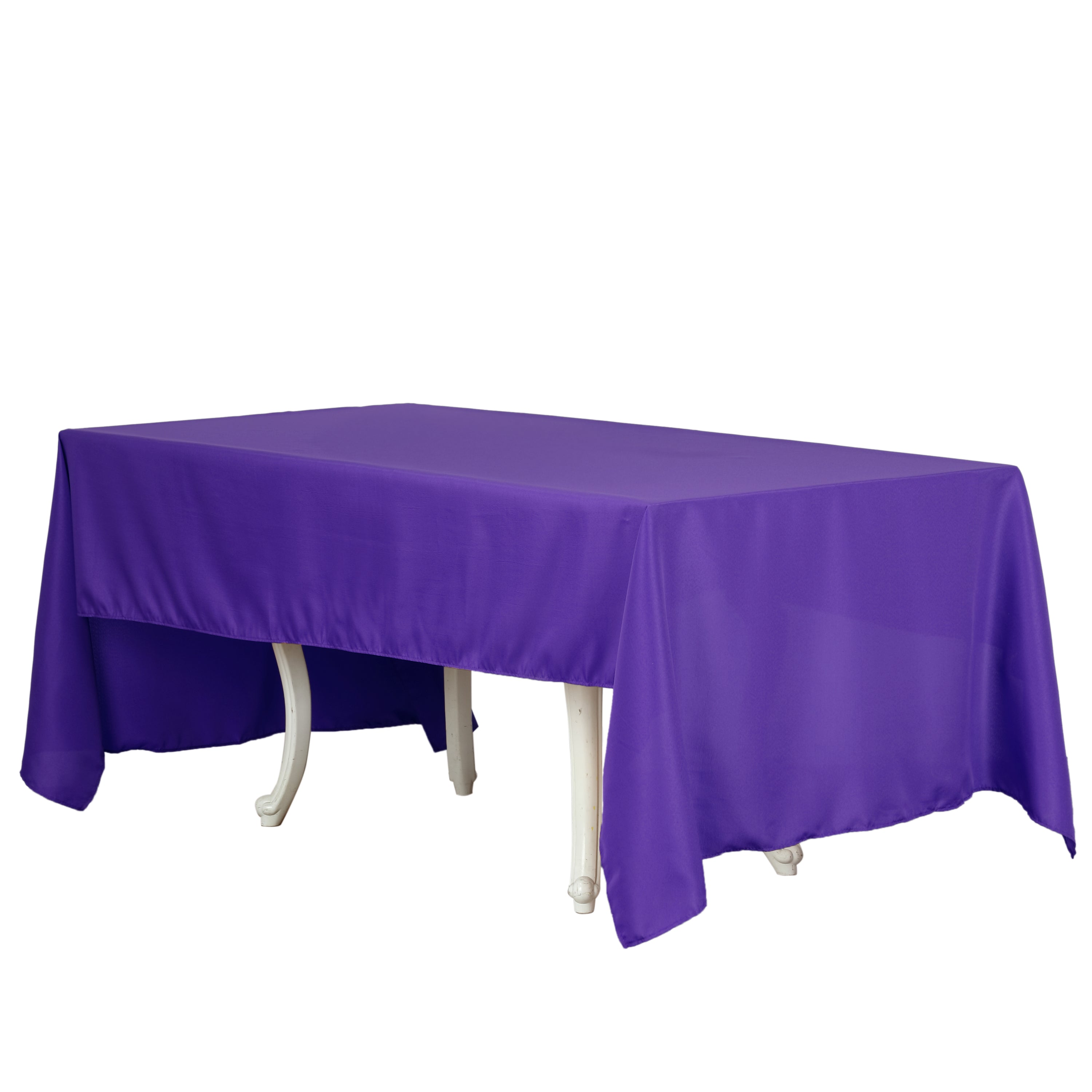 Premium Polyester 60"x126" Rectangle Tablecloth Purple - Stain - Resistant 220GSM Finish Table Cover - Bell Racket Store
