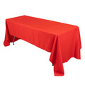 Premium Polyester 60"x126" Rectangle Tablecloth Red - Stain - Resistant 220GSM Finish Table Cover - Bell Racket Store