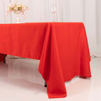 Premium Polyester 60"x126" Rectangle Tablecloth Red - Stain - Resistant 220GSM Finish Table Cover - Bell Racket Store