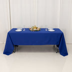 Premium Polyester 60"x126" Rectangle Tablecloth Royal Blue - Stain - Resistant 220GSM Finish Table Cover - Bell Racket Store