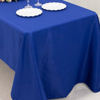 Premium Polyester 60"x126" Rectangle Tablecloth Royal Blue - Stain - Resistant 220GSM Finish Table Cover - Bell Racket Store