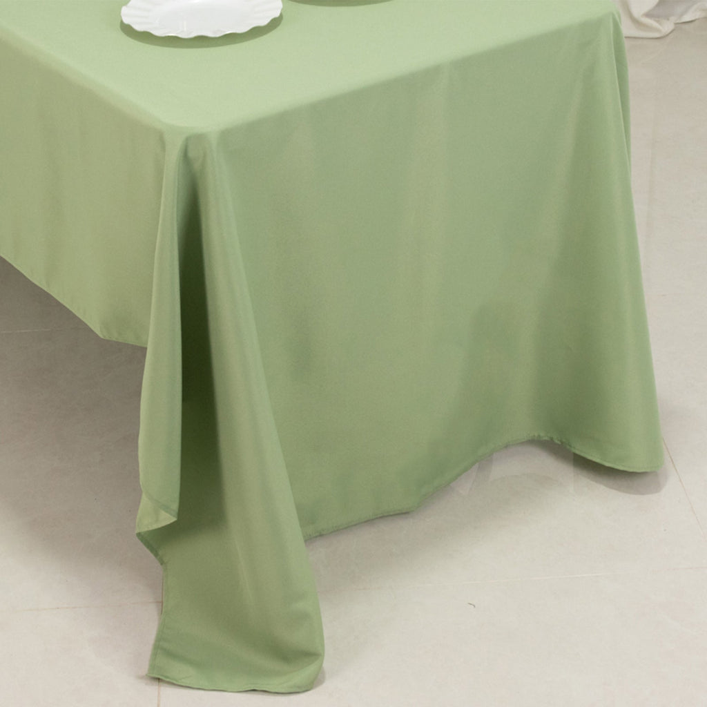 Premium Polyester 60"x126" Rectangle Tablecloth Sage Green - Stain - Resistant 220GSM Finish Table Cover - Bell Racket Store