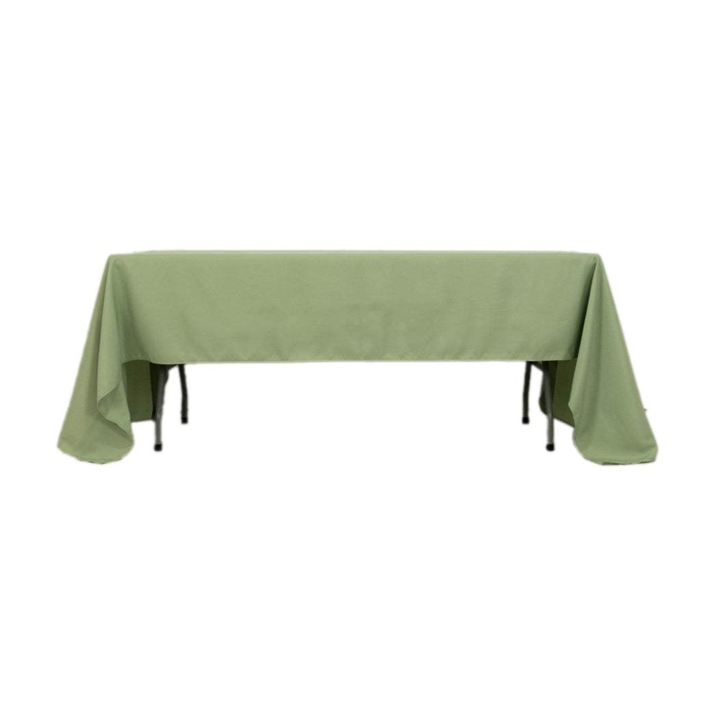 Premium Polyester 60"x126" Rectangle Tablecloth Sage Green - Stain - Resistant 220GSM Finish Table Cover - Bell Racket Store