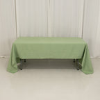 Premium Polyester 60"x126" Rectangle Tablecloth Sage Green - Stain - Resistant 220GSM Finish Table Cover - Bell Racket Store