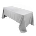 Premium Polyester 60"x126" Rectangle Tablecloth Silver - Stain - Resistant 220GSM Finish Table Cover - Bell Racket Store