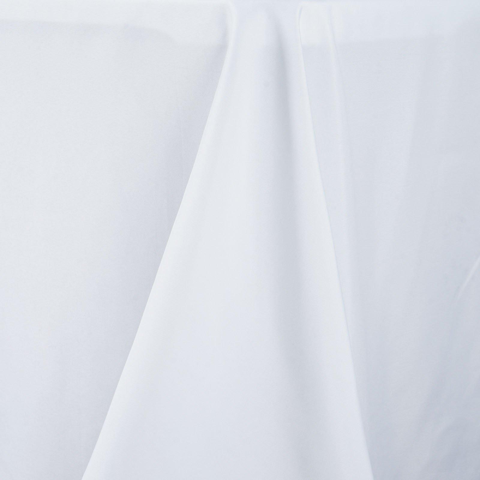 Premium Polyester 60"x126" Rectangle Tablecloth White - Stain - Resistant 220GSM Finish for Special Events - NestOCart