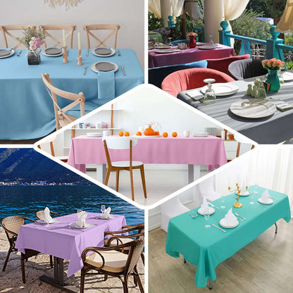 Premium Polyester 60"x126" Rectangle Tablecloth White - Stain - Resistant 220GSM Finish for Special Events - NestOCart