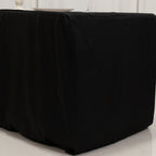 Premium Polyester 6ft Rectangle Tablecloth Black Durable Fitted 220GSM Table Cover - Bell Racket Store