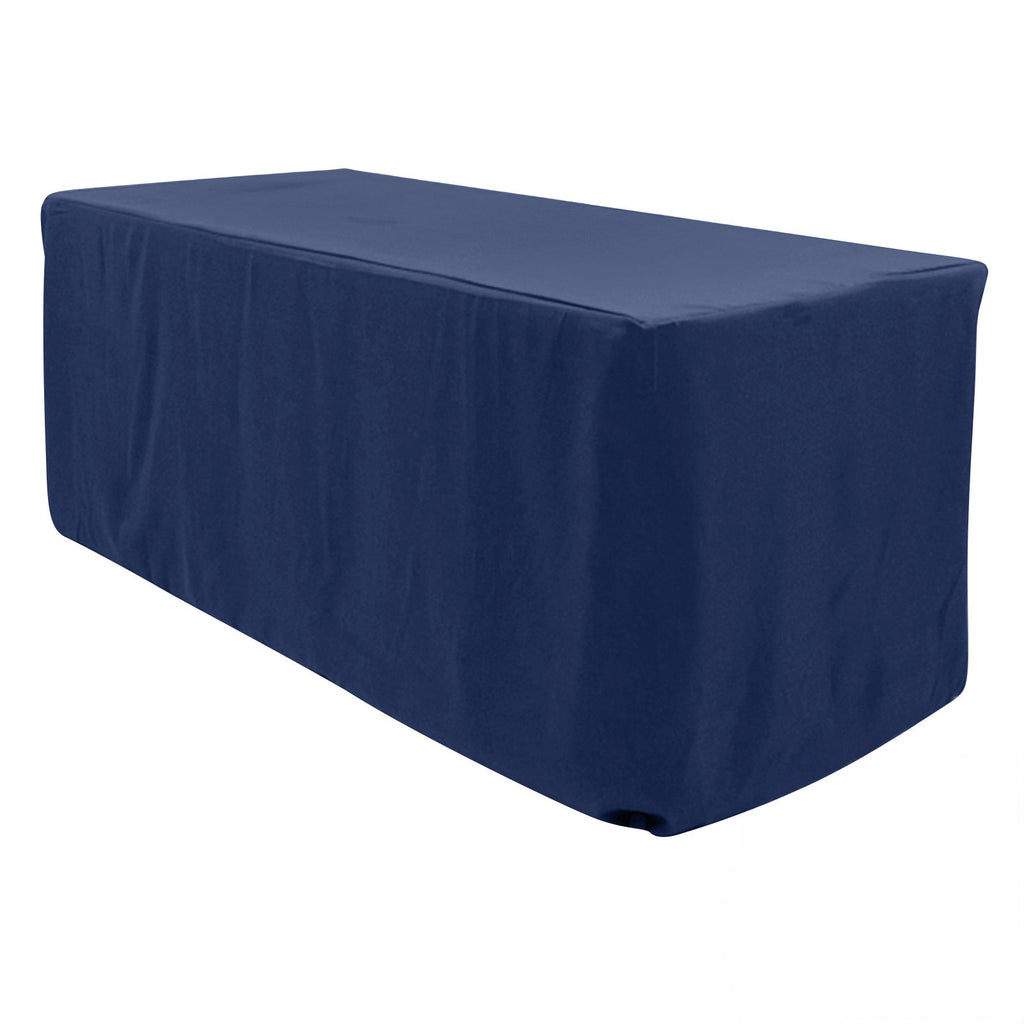 Premium Polyester 6ft Rectangle Tablecloth Navy Blue Durable Fitted 220GSM Table Cover - Bell Racket Store