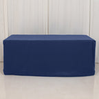 Premium Polyester 6ft Rectangle Tablecloth Navy Blue Durable Fitted 220GSM Table Cover - Bell Racket Store