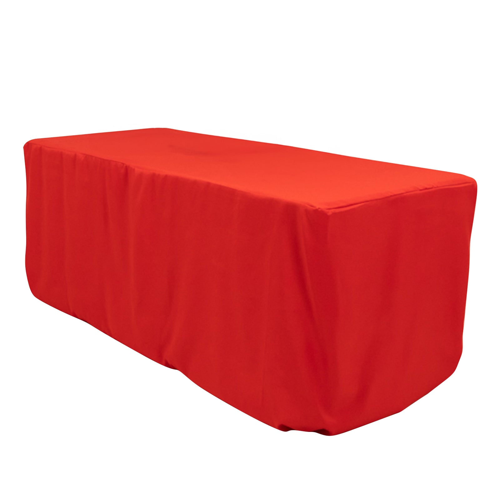 Premium Polyester 6ft Rectangle Tablecloth Red Durable Fitted 220GSM Table Cover - Bell Racket Store
