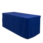 Premium Polyester 6ft Rectangle Tablecloth Royal Blue Durable Fitted 220GSM Table Cover - Bell Racket Store