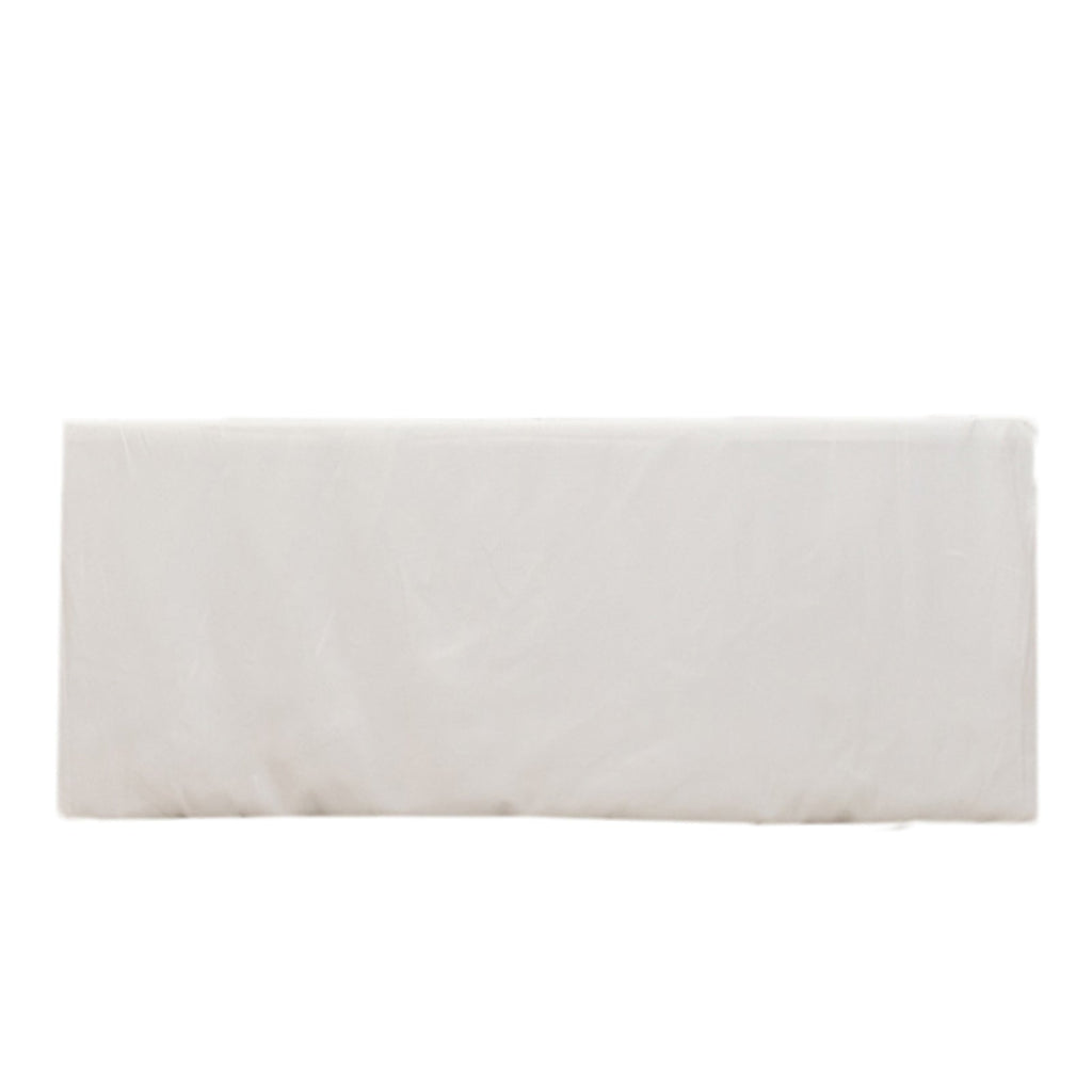 Premium Polyester 6ft Rectangle Tablecloth White Durable Fitted 220GSM Table Cover for Trade Shows & Events - Bell Racket Store