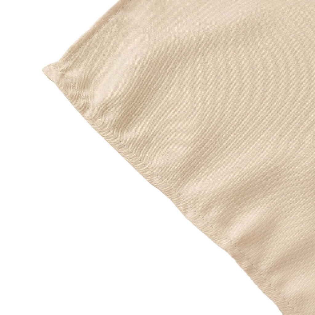 Premium Polyester 70"x70" Table Overlay Square Tablecloth Beige 220GSM Wrinkle - Resistant Table Cover - Bell Racket Store