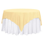 Premium Polyester 70"x70" Table Overlay Square Tablecloth Champagne 220GSM Wrinkle-Resistant Table Cover