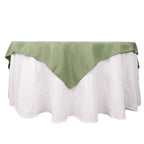 Premium Polyester 70"x70" Table Overlay Square Tablecloth Dusty Sage 220GSM Wrinkle - Resistant Table Cover - Bell Racket Store