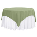 Premium Polyester 70"x70" Table Overlay Square Tablecloth Dusty Sage 220GSM Wrinkle - Resistant Table Cover - Bell Racket Store