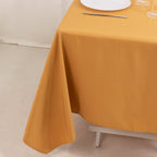 Premium Polyester 70"x70" Table Overlay Square Tablecloth Gold 220GSM Wrinkle - Resistant Table Cover for Stylish Gatherings - Bell Racket Store