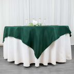 Premium Polyester 70"x70" Table Overlay Square Tablecloth Hunter Emerald Green 220GSM Wrinkle - Resistant Table Cover - Bell Racket Store