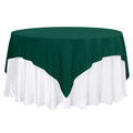 Premium Polyester 70"x70" Table Overlay Square Tablecloth Hunter Emerald Green 220GSM Wrinkle - Resistant Table Cover - Bell Racket Store