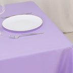 Premium Polyester 70"x70" Table Overlay Square Tablecloth Lavender Lilac 220GSM Wrinkle - Resistant Table Cover - Bell Racket Store