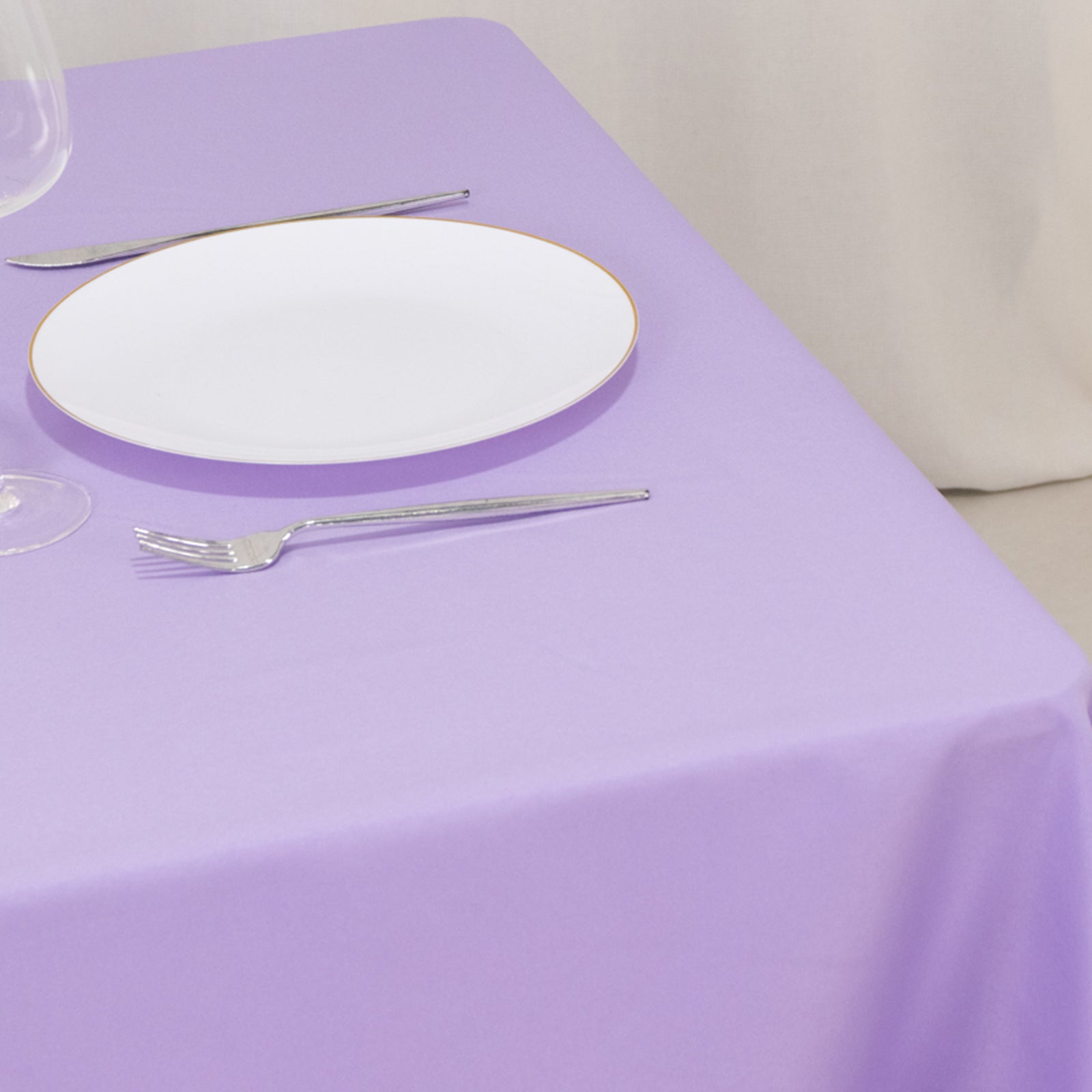Premium Polyester 70"x70" Table Overlay Square Tablecloth Lavender Lilac 220GSM Wrinkle - Resistant Table Cover - Bell Racket Store