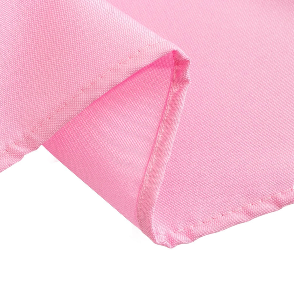 Premium Polyester 70"x70" Table Overlay Square Tablecloth Pink 220GSM Wrinkle - Resistant Table Cover - Bell Racket Store