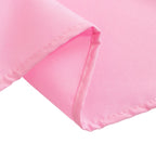 Premium Polyester 70"x70" Table Overlay Square Tablecloth Pink 220GSM Wrinkle - Resistant Table Cover - Bell Racket Store