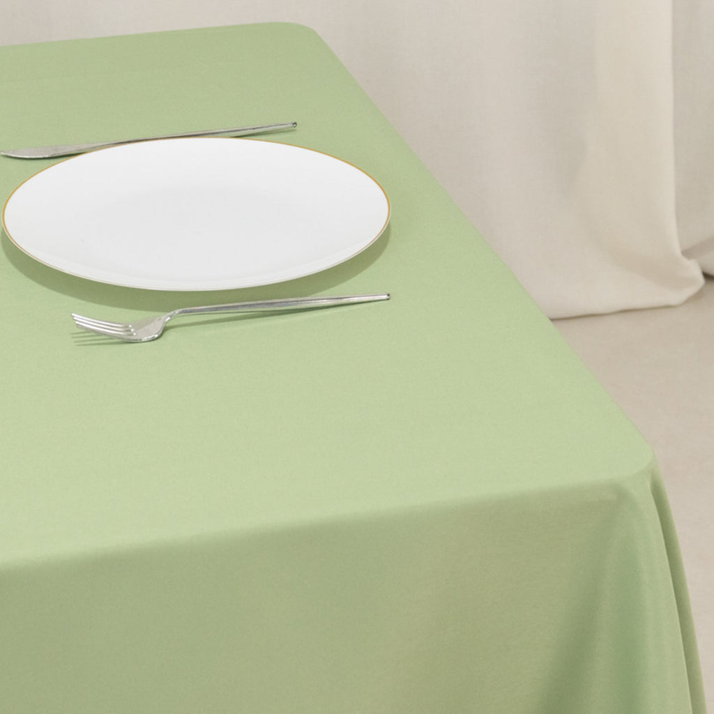 Premium Polyester 70"x70" Table Overlay Square Tablecloth Sage Green 220GSM Wrinkle - Resistant Table Cover - Bell Racket Store