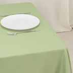 Premium Polyester 70"x70" Table Overlay Square Tablecloth Sage Green 220GSM Wrinkle - Resistant Table Cover - Bell Racket Store