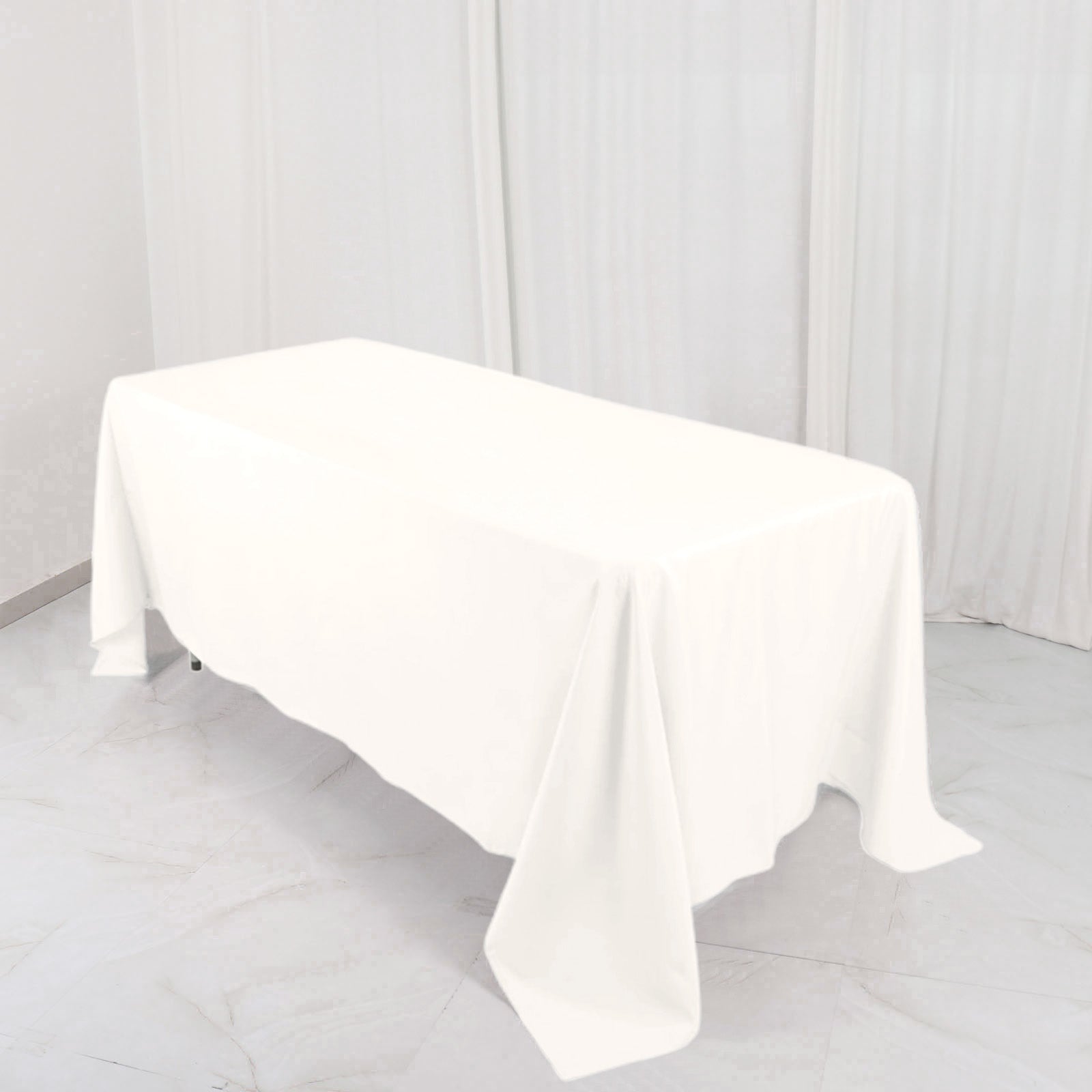 Premium Polyester 72"x120" Rectangle Tablecloth Ivory - 220GSM Stain - Resistant Table Cover - NestOCart