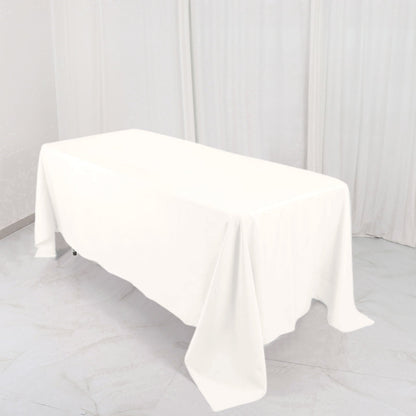 Premium Polyester 72"x120" Rectangle Tablecloth Ivory - 220GSM Stain - Resistant Table Cover - NestOCart