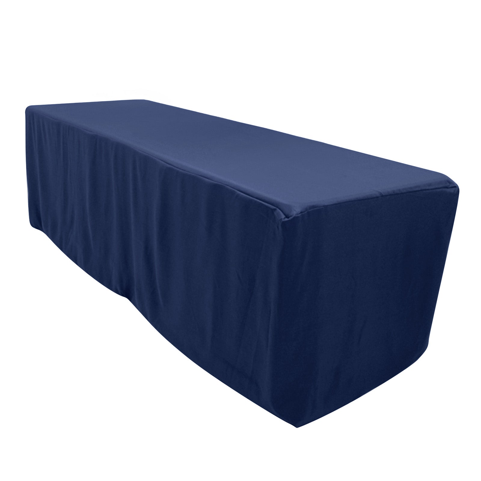 Premium Polyester 8ft Rectangle Tablecloth Navy Blue Durable Fitted 220GSM Table Cover - Bell Racket Store
