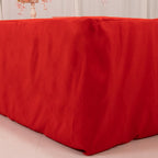 Premium Polyester 8ft Rectangle Tablecloth Red Durable Fitted 220GSM Table Cover - Bell Racket Store