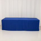 Premium Polyester 8ft Rectangle Tablecloth Royal Blue Durable Fitted 220GSM Table Cover - Bell Racket Store