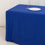 Premium Polyester 8ft Rectangle Tablecloth Royal Blue Durable Fitted 220GSM Table Cover - Bell Racket Store