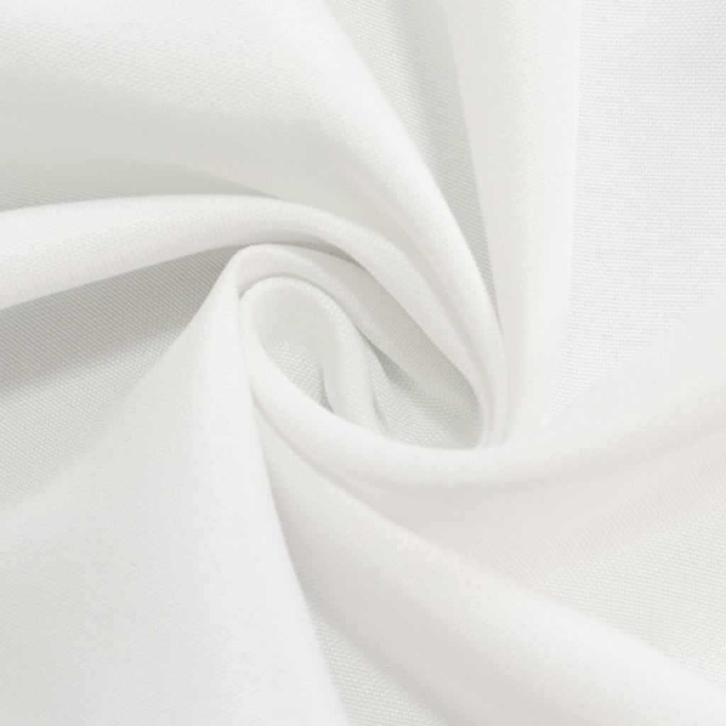 Premium Polyester 8ft Rectangle Tablecloth White Durable Fitted 220GSM Table Cover for Trade Shows & Events - Bell Racket Store