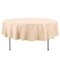 Premium Polyester 90" Round Tablecloth Beige - Stain and Wrinkle - Resistant Design with 220GSM Thickness Table Cover - Bell Racket Store