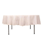 Premium Polyester 90" Round Tablecloth Blush - Stain and Wrinkle - Resistant Design with 220GSM Thickness Table Cover - Bell Racket Store