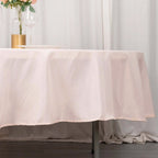 Premium Polyester 90" Round Tablecloth Blush - Stain and Wrinkle - Resistant Design with 220GSM Thickness Table Cover - Bell Racket Store