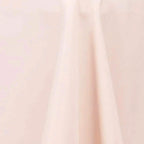 Premium Polyester 90" Round Tablecloth Blush - Stain and Wrinkle - Resistant Design with 220GSM Thickness Table Cover - Bell Racket Store